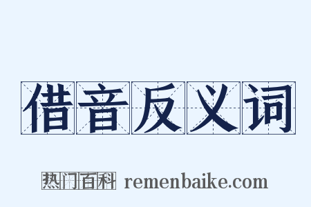 借音反义词是什么意思的图片